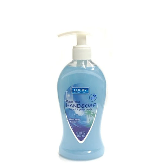 Lucky Super Soft Liquid Hand Soap - Ocean Fresh (Net 13.5 fl. oz.) - DollarFanatic.com