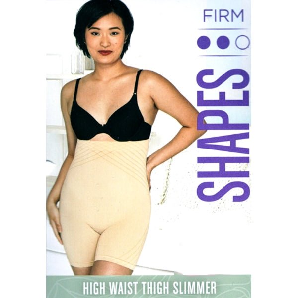 Maidenform Firm High Waist Thigh Slimmer Shapewear - SES078/Black (Size Medium) Targeted Tummy Support - Dollar Fanatic