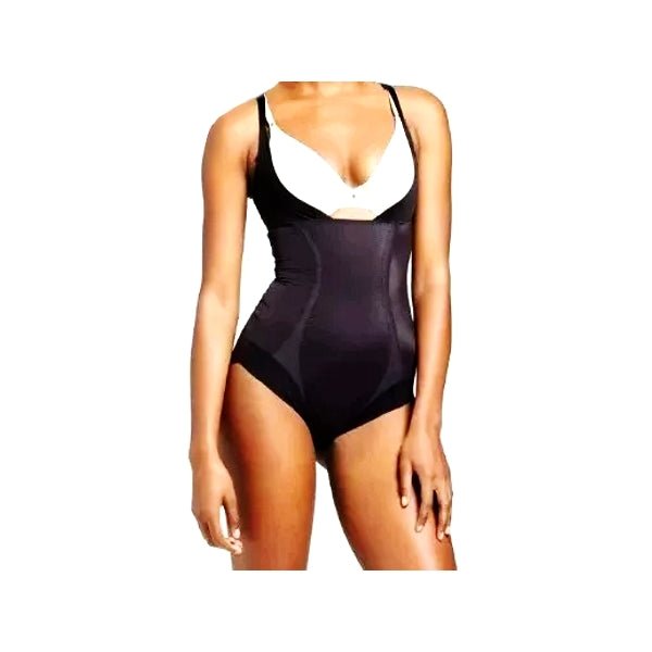 Maidenform Open Bust Body Shapewear Bodysuit - SE5004/Black (Size Large) Open Bust for Wearing Your Own Bra - Dollar Fanatic