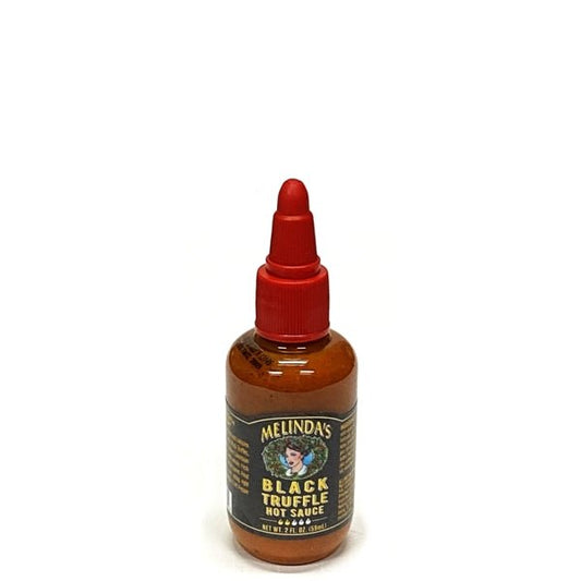 Melindas Black Truffle Hot Sauce - Mild to Medium Heat (Net 2 fl. oz.) Blend of Black Truffles, Cayenne Peppers, and Columbian Honey - Dollar Fanatic