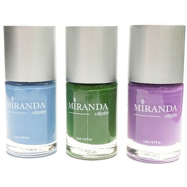 Miranda Nail Polish with Biotin - Select Color (Net 0.4 fl. oz.) Vegan Plant - Based, Chip Free - Dollar Fanatic