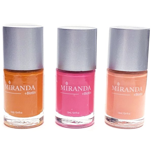 Miranda Nail Polish with Biotin - Select Color (Net 0.4 fl. oz.) Vegan Plant - Based, Chip Free - Dollar Fanatic