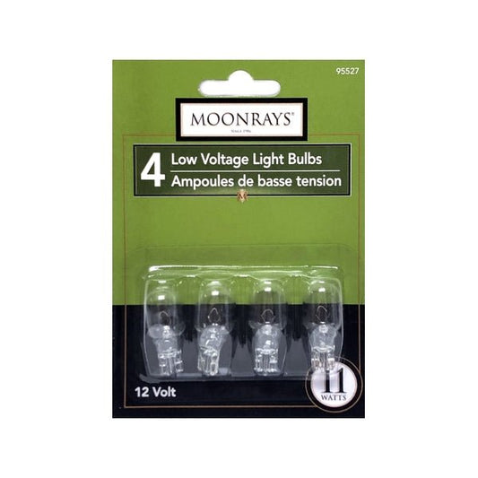 Moonrays 11 - Watt Clear T5 Wedge Base 12 - Volt Landscape Garden Incandescent Replacement Light Bulbs - 95527 (4 Pack) - Dollar Fanatic