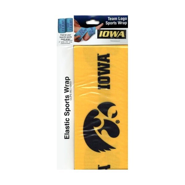 Novelty Iowa Hawkeyes Yellow Elastic Bandage Sports Wrap with Clips (3" x 54") - Dollar Fanatic