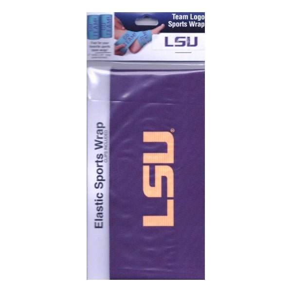 Novelty LSU Tigers Purple Elastic Bandage Sports Wrap with Clips (3" x 54") - Dollar Fanatic