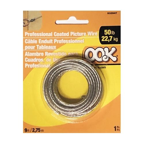 Ook Professional Coated Picture Wire 50 lb. - 533947 (9 ft) - Dollar Fanatic