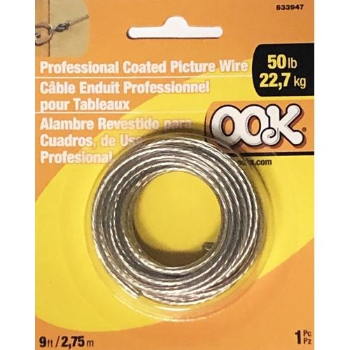 Ook Professional Coated Picture Wire 50 lb. - 533947 (9 ft) - Dollar Fanatic