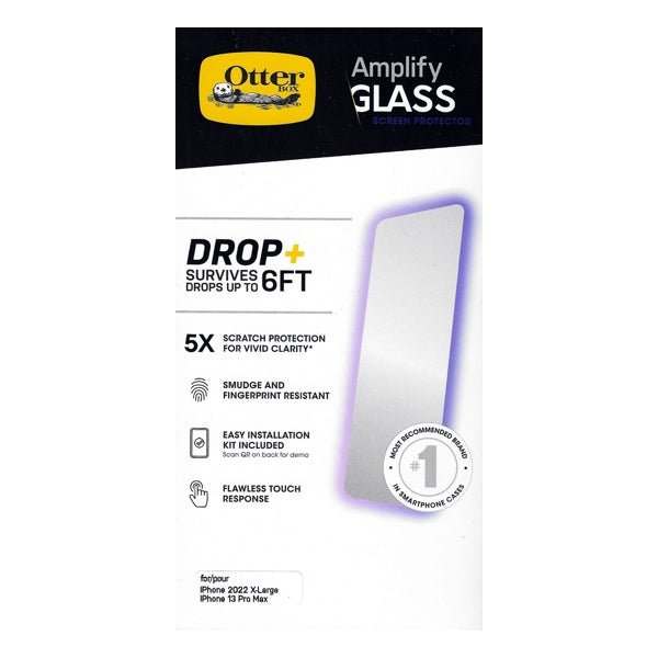 OtterBox Amplify Glass Screen Protector for iPhone 14 Plus (Antimicrobial Protection) Also fits iPhone 13 Pro Max - Dollar Fanatic