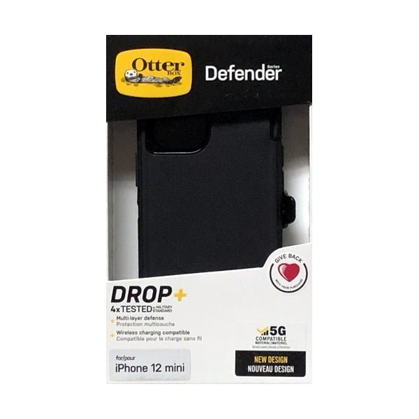 OtterBox iPhone 12 Mini Defender Series Phone Case - Black (77 - 65352) Screenless Edition - Dollar Fanatic