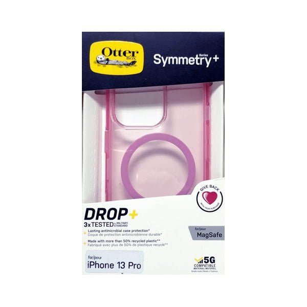 OtterBox iPhone 13 Pro Symmetry+ Series Antimicrobial Phone Case with MagSafe - Transparent Pink (77 - 84766) - Dollar Fanatic