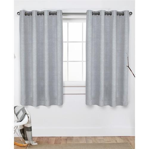 Oxford Embossed Textured Insulated Woven Blackout Grommet Top Window Curtain Panels 52" x 63" (2 pc.) - Dollar Fanatic