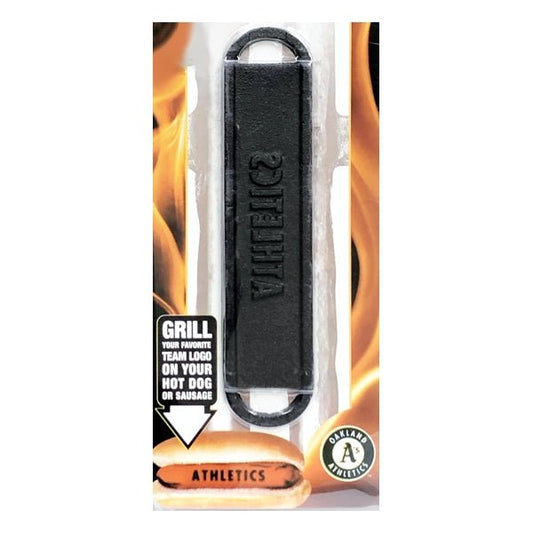 Pangea Oakland Athletics Cast Iron BBQ Meat Brander (7.5" x 1.75") Grill on Hot Dogs, Sausage, Bratwursts - Dollar Fanatic