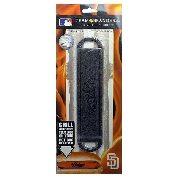 Pangea San Diego Padres Cast Iron Barbecue Meat Brander (7.5" x 1.75") Great for Hot Dogs, Sausage, Bratwursts - Dollar Fanatic