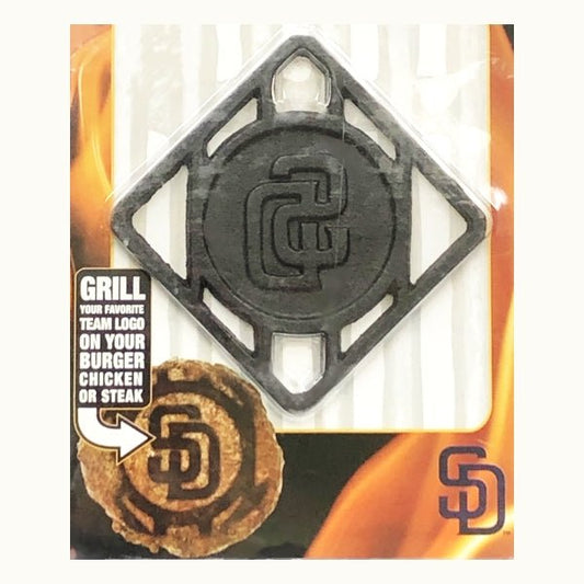 Pangea San Diego Padres Cast Iron BBQ Meat Brander (4" x 4") Grill on Burgers, Chicken, Steaks - Dollar Fanatic