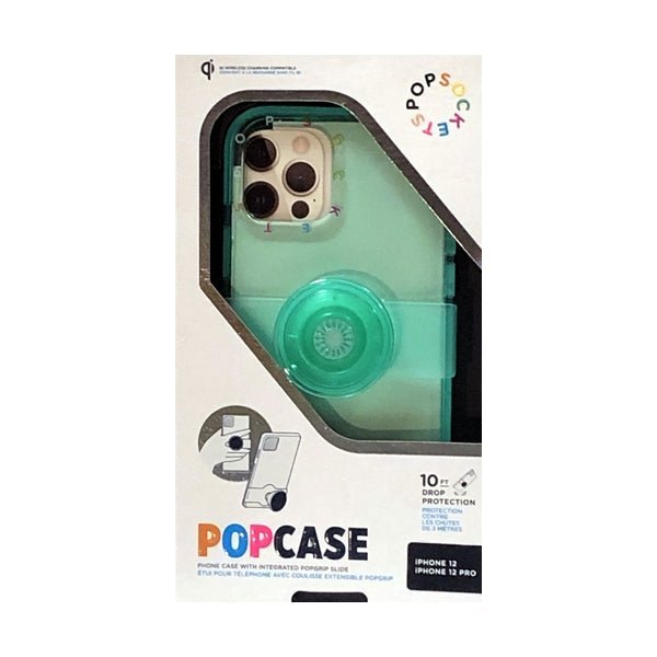 PopSocket iPhone 12/12 Pro PopCase Protective Phone Case with Integrated PopGrip Slide - Spearmint (Fits iPhone 12/12 Pro) - Dollar Fanatic