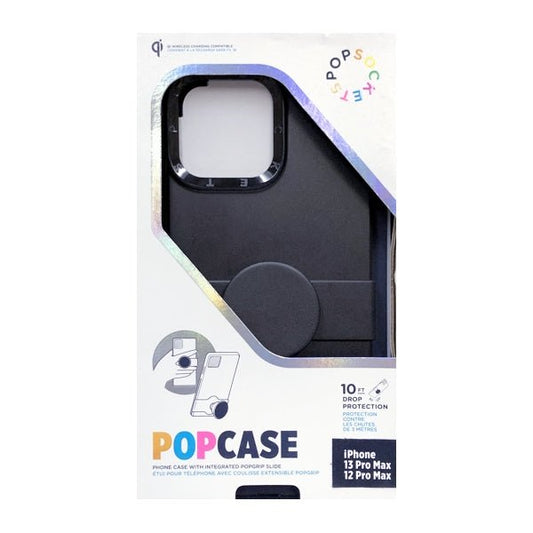 PopSocket iPhone 13 Pro Max PopCase Protective Phone Case with Integrated PopGrip Slide - Dog Black (Also Fits iPhone 12 Pro Max) - Dollar Fanatic