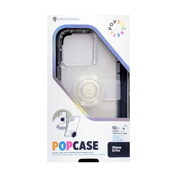 PopSocket iPhone 13 Pro PopCase Protective Phone Case with Integrated PopGrip Slide - Clear (Fits iPhone 13 Pro) - Dollar Fanatic
