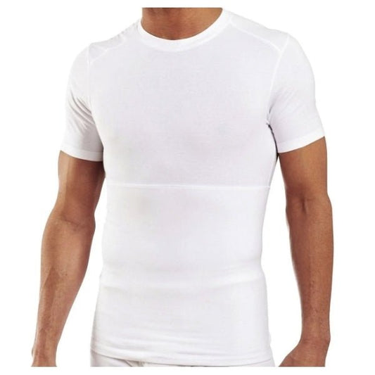 Powerbody Sculpt Men's Shaping Crew Neck T-Shirt - White (Size 3XL) - Dollar Fanatic