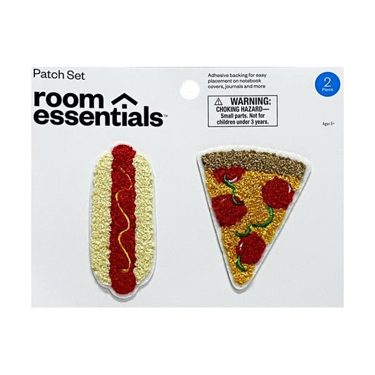 Room Essentials Decorative Food Self - Adhesive Patches - Hot Dog/Pizza (2 Pack) - Dollar Fanatic