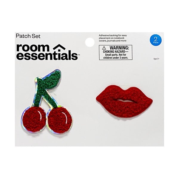 Room Essentials Decorative Self - Adhesive Patches - Cherry/Lips (2 Pack) - Dollar Fanatic