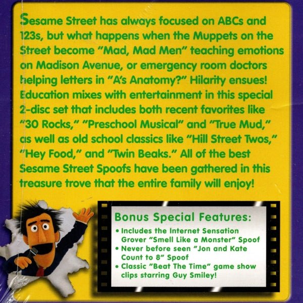 Sesame Street Spoofs - Volume 1 and 2 (2 - DVD Disc Set) Includes Grovers Smell Like a Monster - Dollar Fanatic