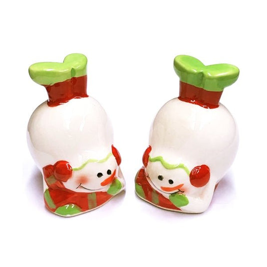 Snowman Salt and Pepper Shaker Set - 2.75" (2-Piece Set) Dolomite - $5 Outlet