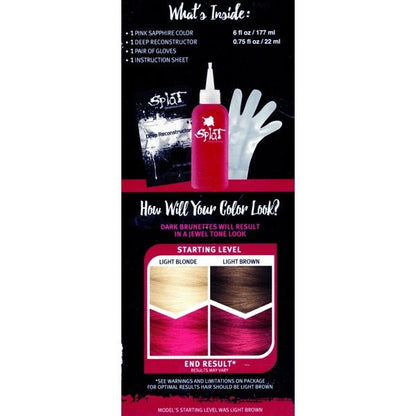 Splat Rebellious Colors Complete Hair Color Kit (Midnight Pink Sapphire) Long Lasting Color, Vegan Formula, Made in USA - Dollar Fanatic