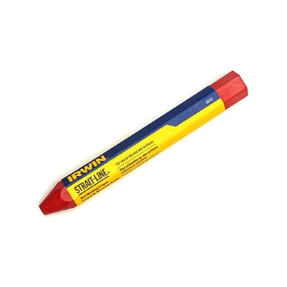 Strait - Line Red Marking Crayon - 66401 (1 Count) Works on Oily and Wet Surfaces - Dollar Fanatic