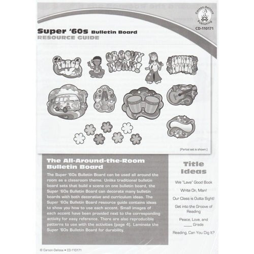 Super 60's Classroom Bulletin Board Set (40 Pieces) CD-110171 - Dollar Fanatic