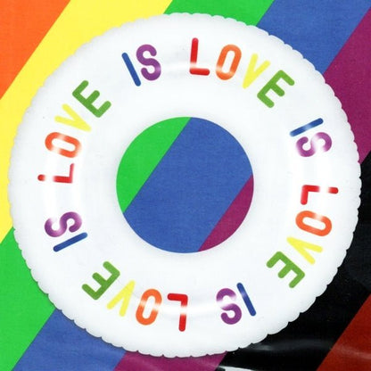 Take Pride Inflatable 33" Ring Pool Float - Love Is (For Ages 9+) Inflates to approx. 33" x 9" - Dollar Fanatic