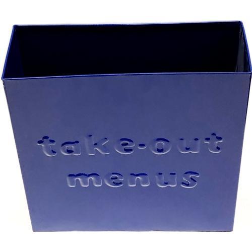 Tatutina Metal Embossed Take-Out Menu Holder (9.5" x 3.5" x 9.5") Select Color - Dollar Fanatic