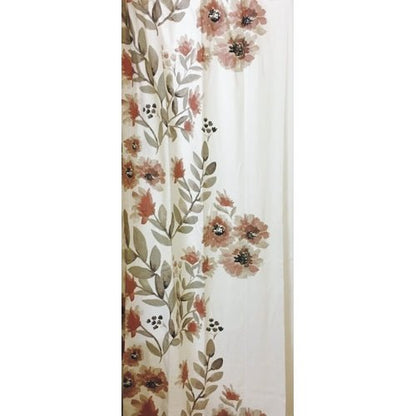 Threshold Coral Blooms Premium Quality Flat Weave Fabric Shower Curtain (72" x 72") - Dollar Fanatic