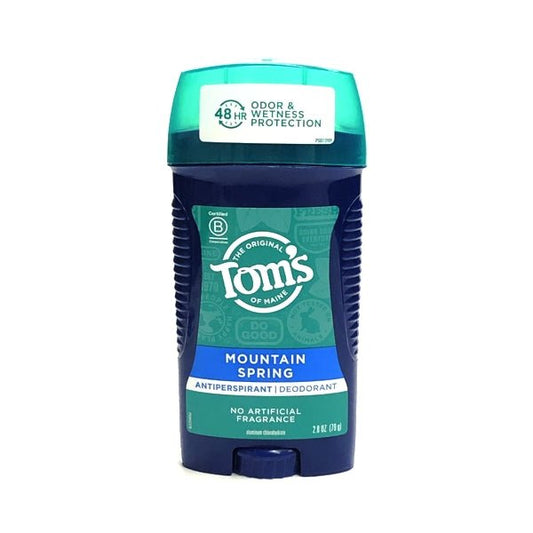 Tom's Antiperspirant Deodorant For Men - Mountain Spring (Net wt. 2.8 oz.) 48 hr. Odor and Wetness Protection - DollarFanatic.com