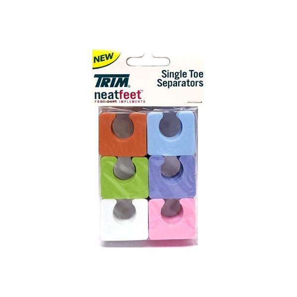 Trim Neat Feet Single Toe Separators (12 - Piece Set) Perfect for Pedicures and Nail Polish Applications - Dollar Fanatic