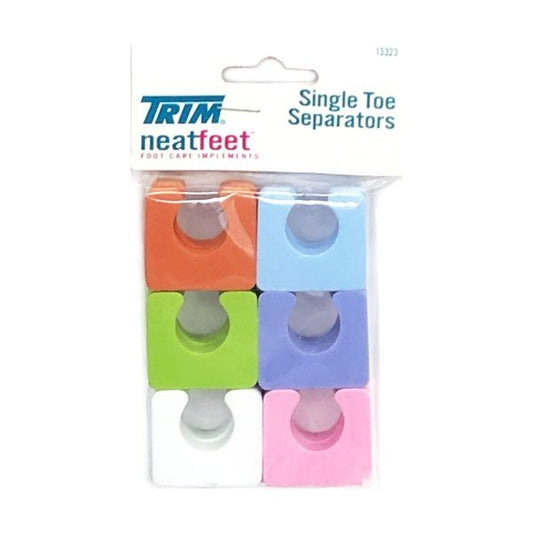 Trim Neat Feet Single Toe Separators (12 - Piece Set) Perfect for Pedicures and Nail Polish Applications - Dollar Fanatic