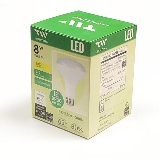 TW Lighting 8W LED BR30 Flood Light Bulb Fully Dimmable Warm White (1 Pack) 65W Equiv. - Dollar Fanatic