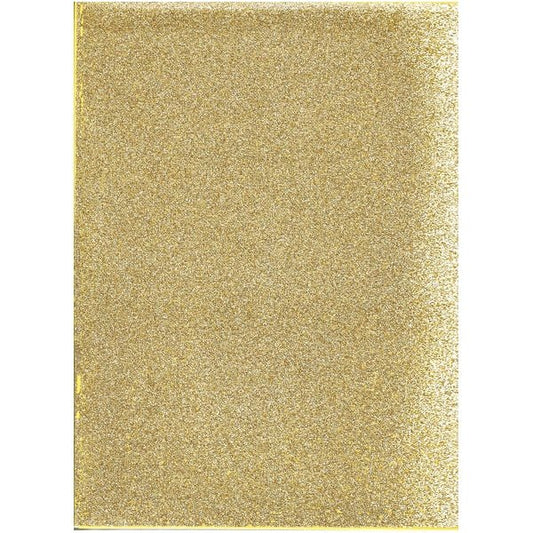 U Style Collection Colorful Sparkly 2 - Pocket Portfolio Folder - Gold Glitter (9.57" x 11.69") - Dollar Fanatic