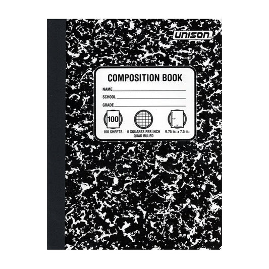 Unison Quad Ruled Composition Notebook (100 Sheets) - Dollar Fanatic