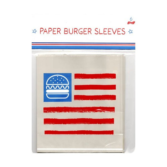 Vivitar Paper Burger Wrapper Sleeves - Patriotic USA Flag (6 Pack) - Dollar Fanatic