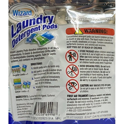 Wizard Laundry Detergent Pods - Ocean Fresh (8 Pack) - Dollar Fanatic