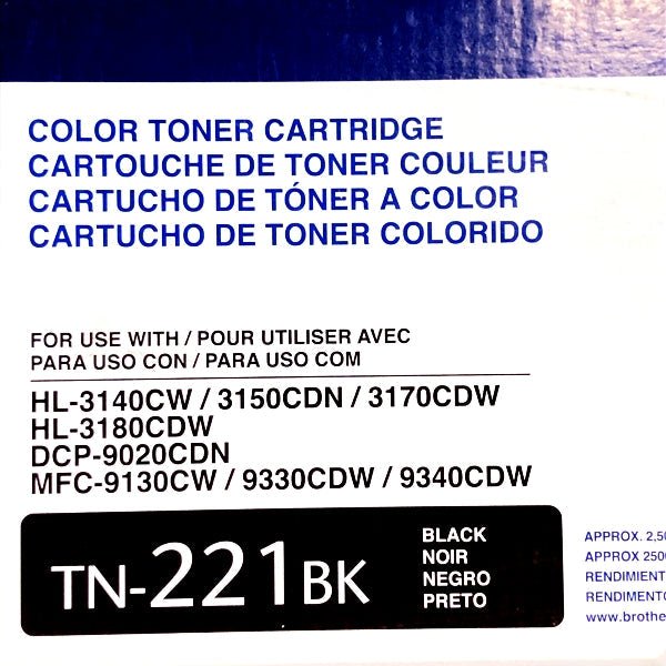 Black Compatible TN-221 Toner Cartridge for Brother HL-3140CW, HL