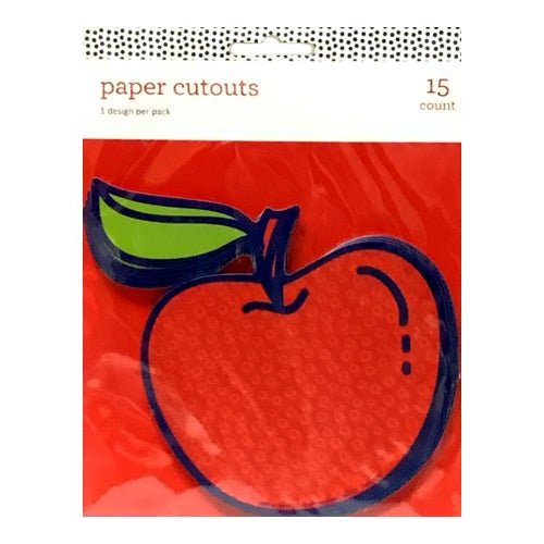 Design Group Red Apple Paper Cutouts (15 Pack) - DollarFanatic.com