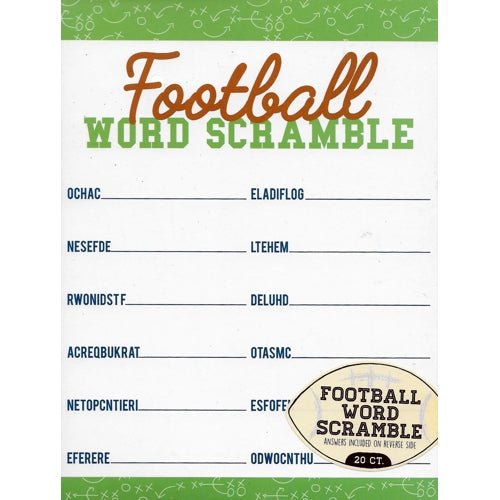 Free Printable Super Bowl Word Scramble Game