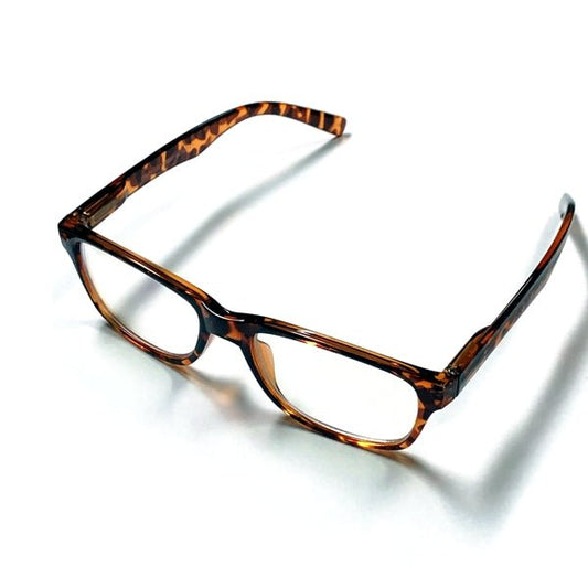 Goodfellow Blue Light Filtering Rectangle Eye Glasses with Soft Case (Brown/Tortoise Print) - DollarFanatic.com