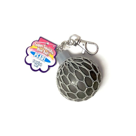 Grin Studios Pearl Super Squishy Blob Ball Keychain - Gray/Silver (1 Count) - DollarFanatic.com