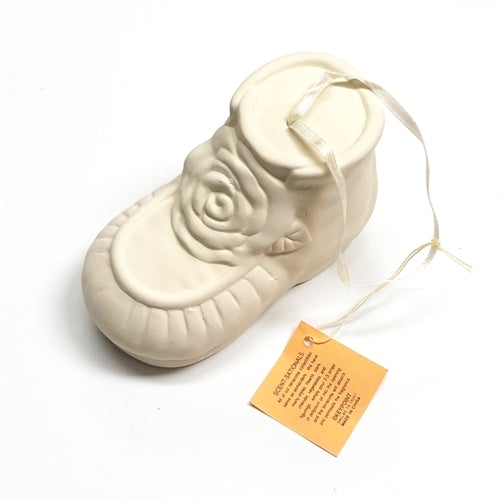 Ivory Baby Shoe - Aromatherapy Terracotta Collectible Essential Oil Diffuser - DollarFanatic.com