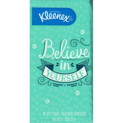 Kleenex 3-Ply Facial Tissues Pack (10 count) Pocket Travel Size - DollarFanatic.com