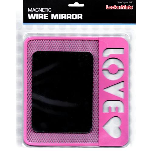 LockerMate Magnetic Wire Mirror (6.75" x 6.75") Select Design - Dollar Fanatic