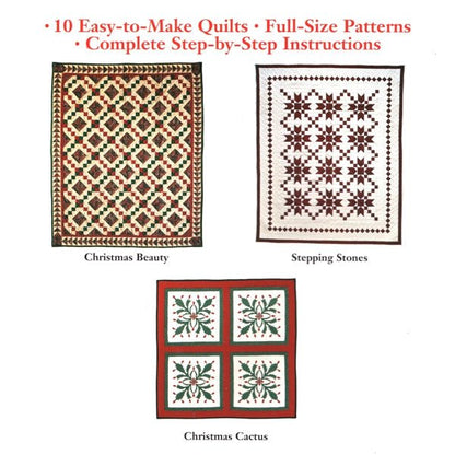 Merry Christmas Quilts - Designs, Patterns, Techniques (Paperback Book, 48 Pages) Complete Step-By-Step Instructions - DollarFanatic.com