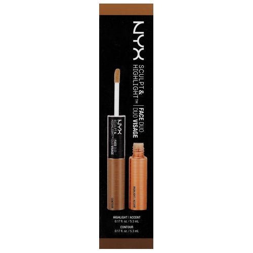 NYX Sculpt & Highlight Face Duo Liquid Face Contour/Highlighter (Select Color) - DollarFanatic.com